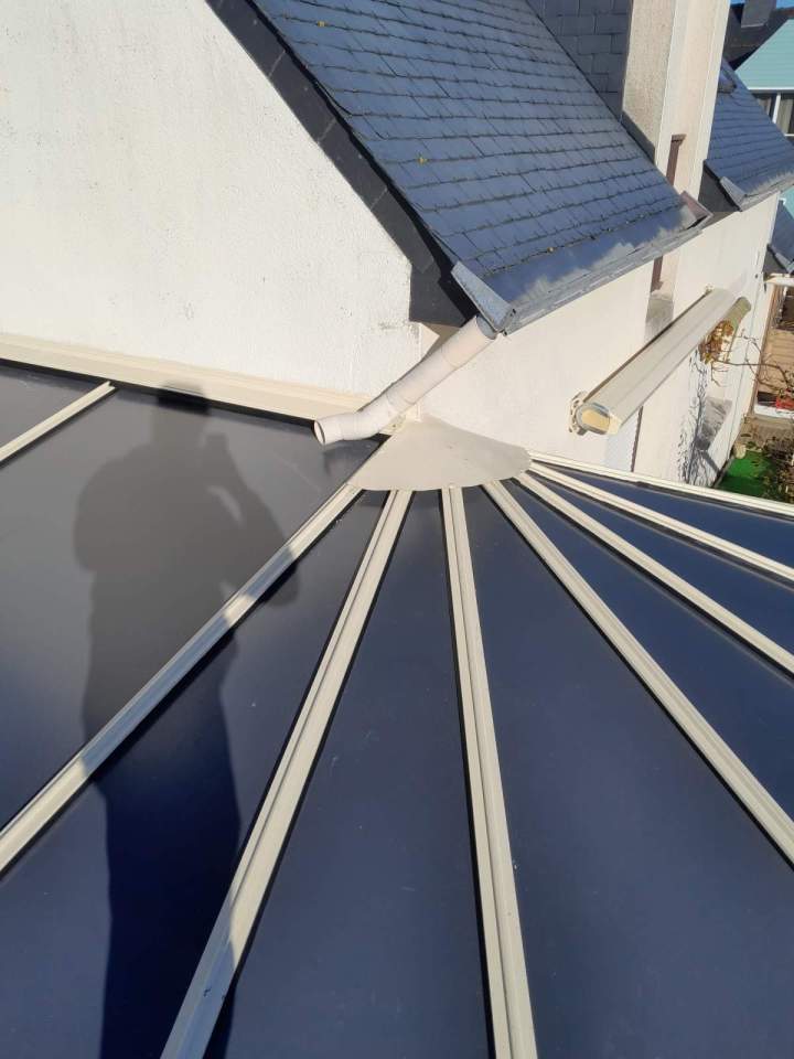 Toit véranda après rénovation Quimperlé