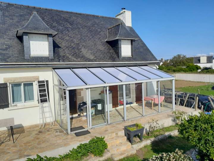 Remplacement structure de toiture véranda Quimperlé